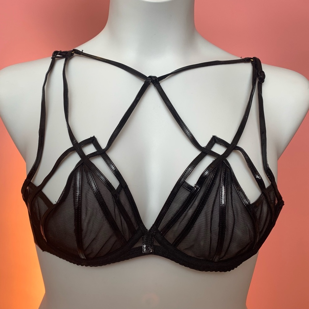 Agent Provocateur Black Cage Bra - 39A